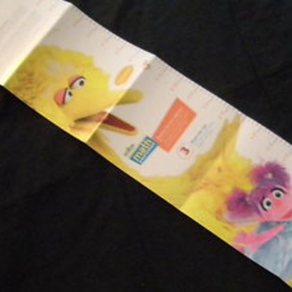 Sesame Street Child Growth Chart to 4' 12" tall Big Bird Elmo in English Spanish - Picture 3 of 4
